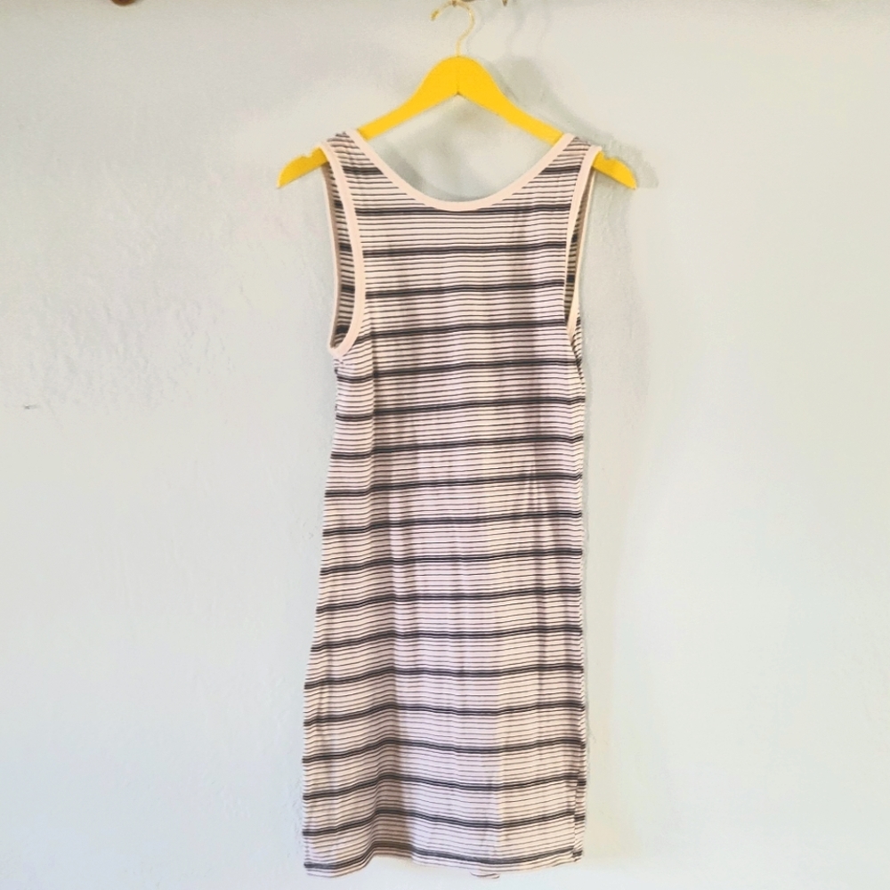 Classic American Apparel Striped Low Back Tank Dress